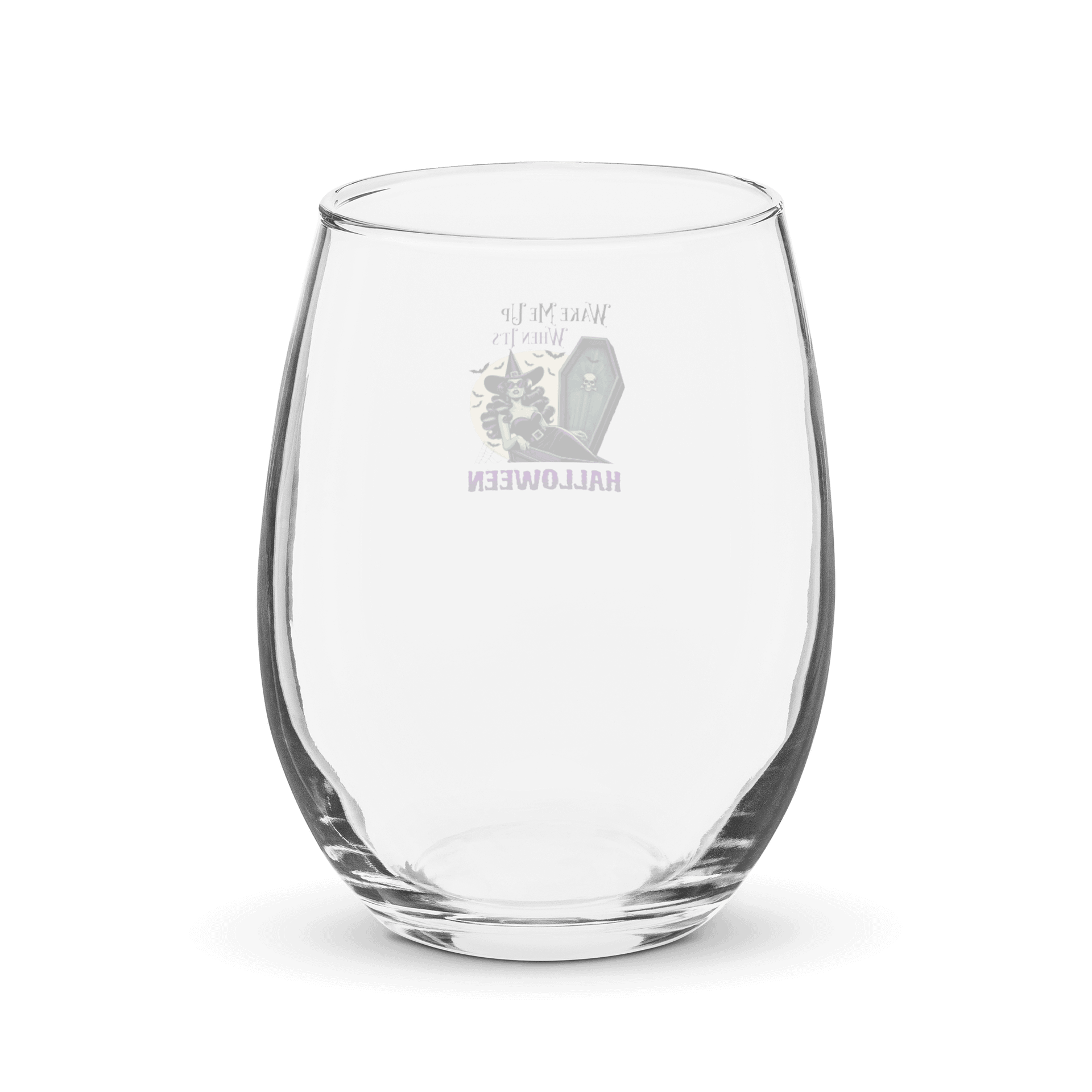 Vintage Witch Halloween Stemless Wine Glass product image (2)