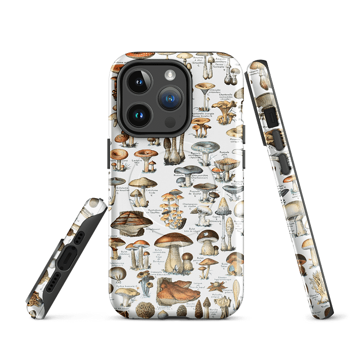 Mycological Marvels iPhone® MagSafe® Tough Case - Champignons by Adolphe Millot product image (3)
