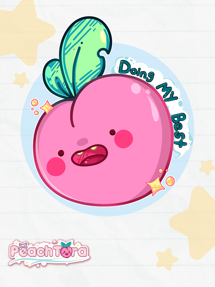 Momo Doing His Best 🍑 (Clear) product image (1)