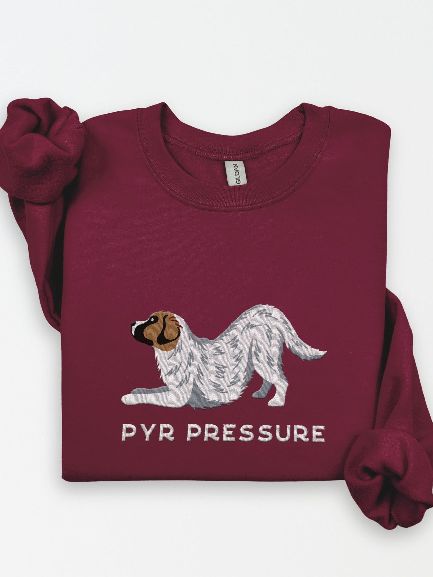 Pyr Pressure Sweatshirt (Embroidered) of a Great Pyrenees(2) product image (1)
