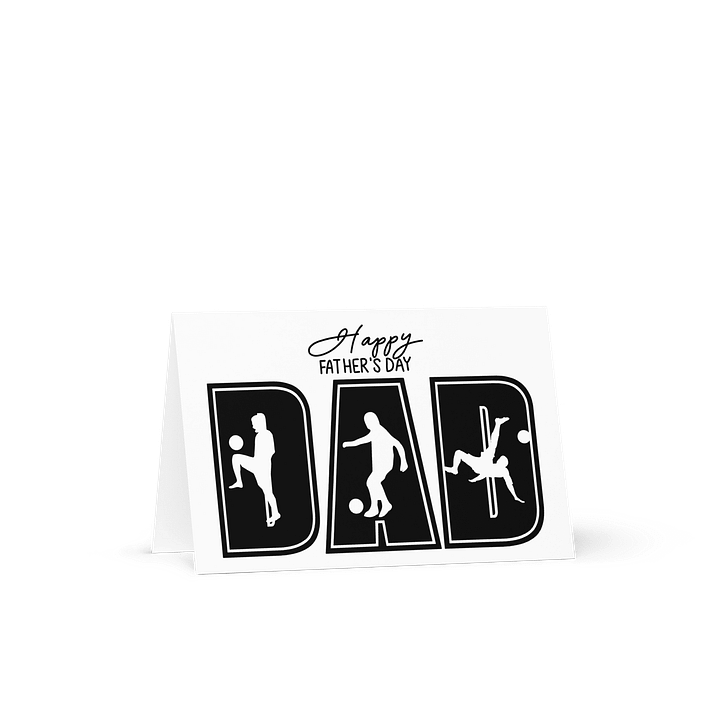 Minimalist Black and White Football Father's Day Greeting Card product image (1)
