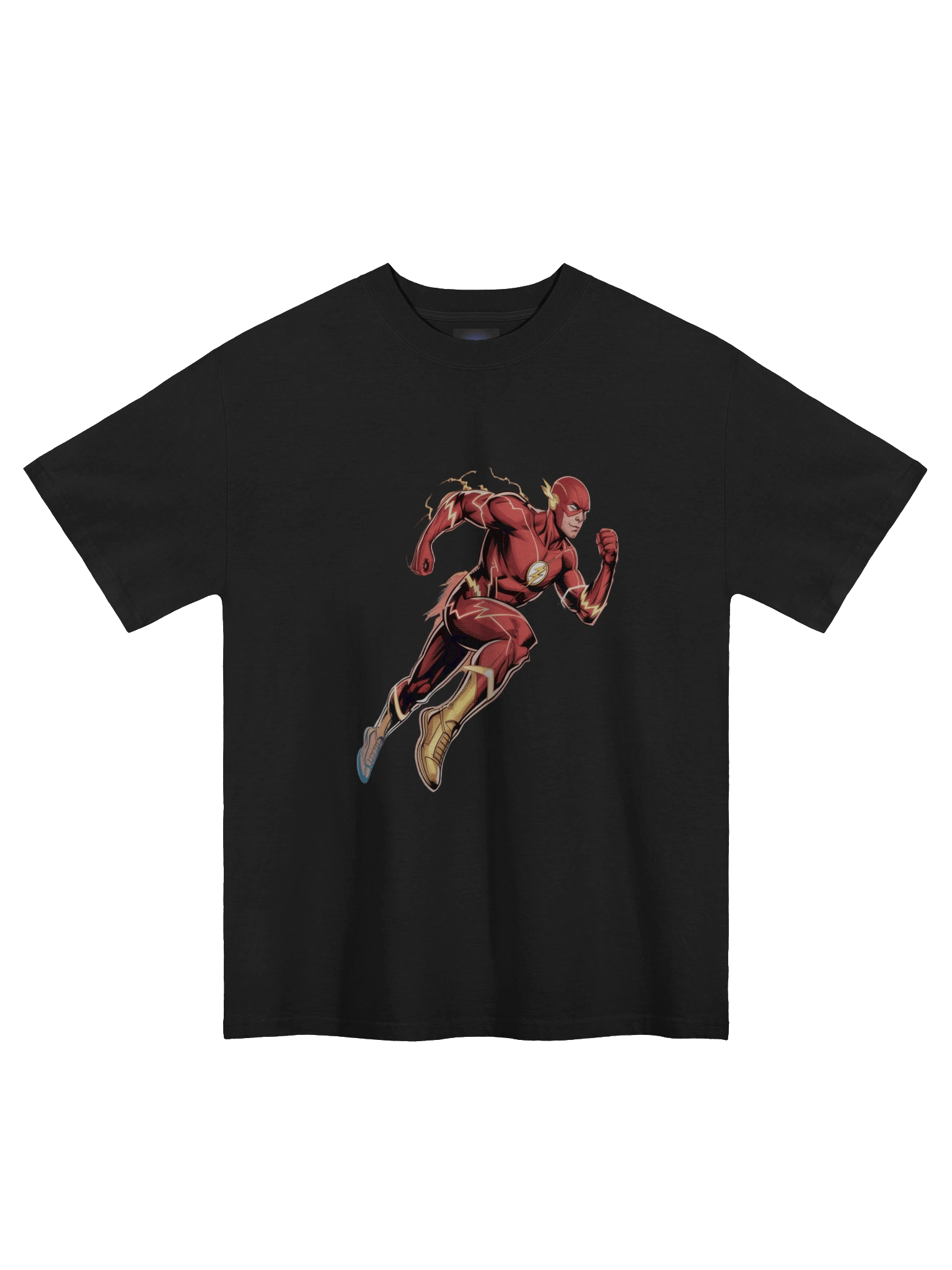 Inferno Trail: The Flash Blazing Pursuit Oversized Faded T-Shirt product image (3)
