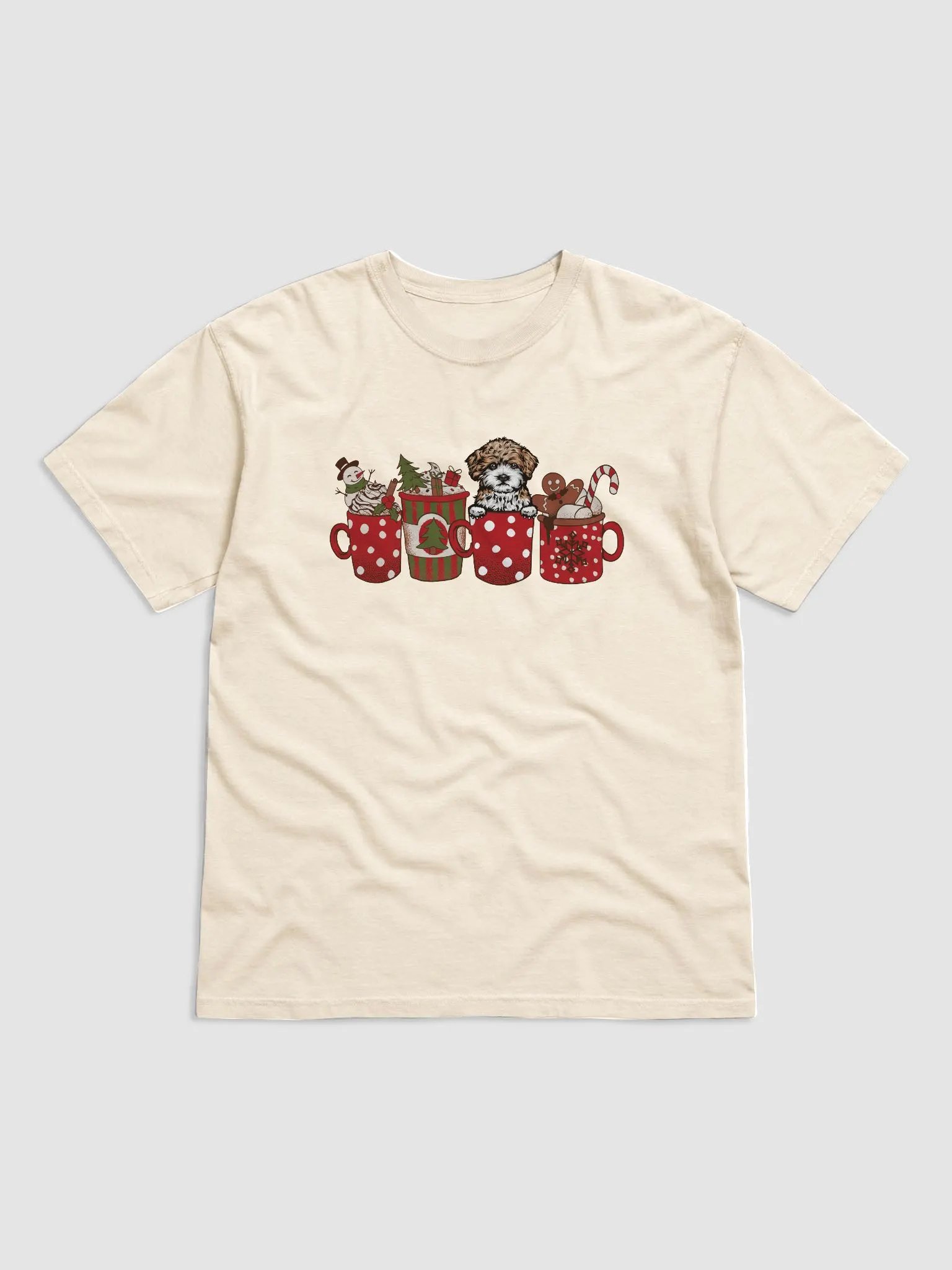 Cute Maltipoo in a Christmas Cup T-Shirt | Funny Christmas Pup in a Cup product image (14)