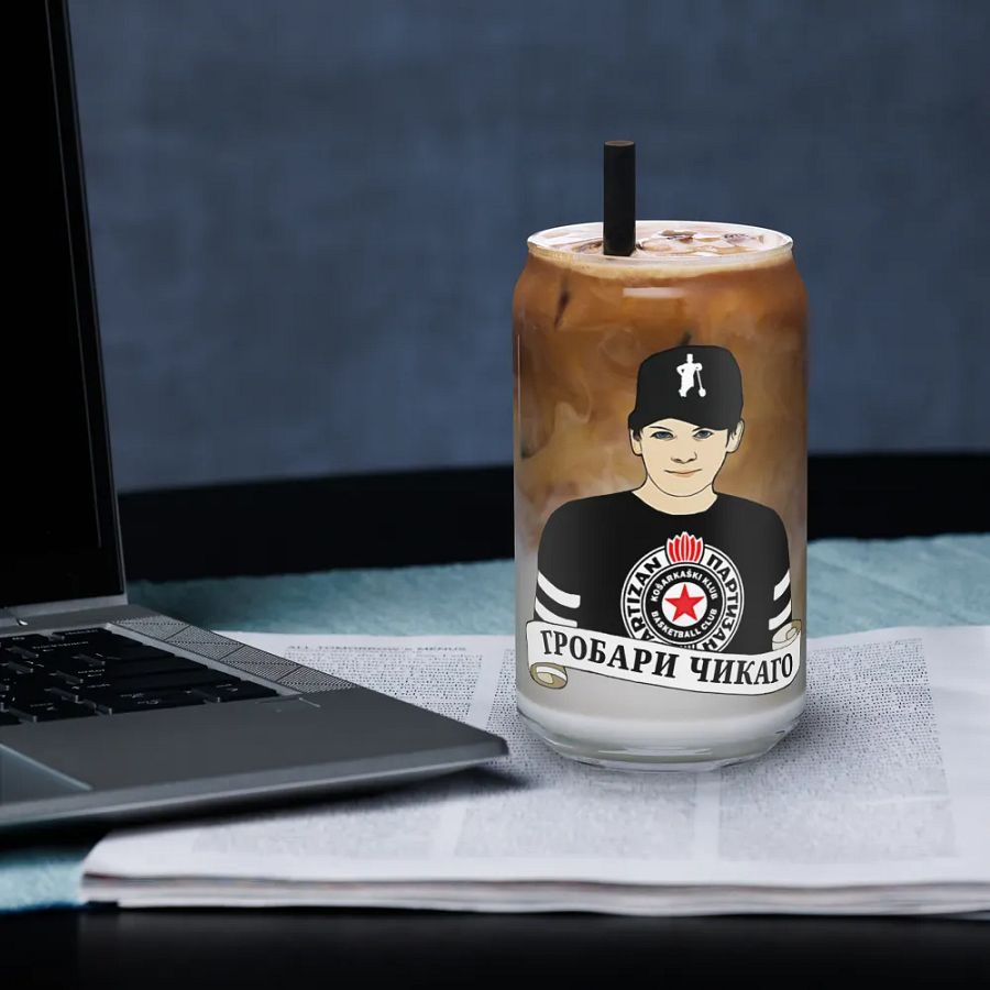 Grobari Čikago KK Partizan Can-Shaped Glass product image (3)