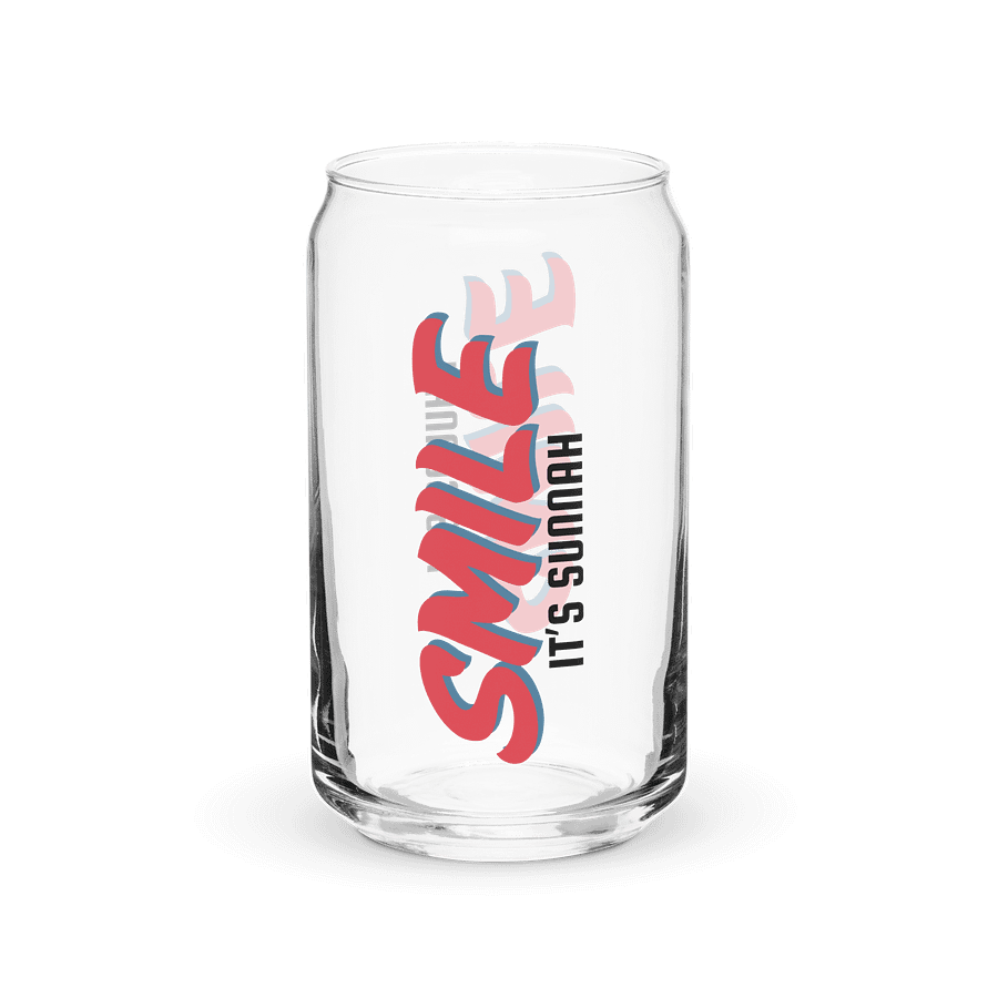 "Smile It's Sunnah" Glass in Vivid Red product image (3)