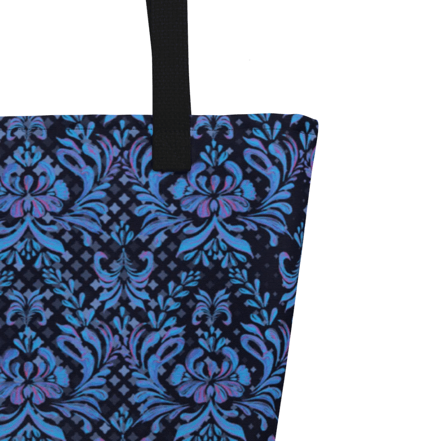 Big printed tote bag with Blue morocan design product image (8)