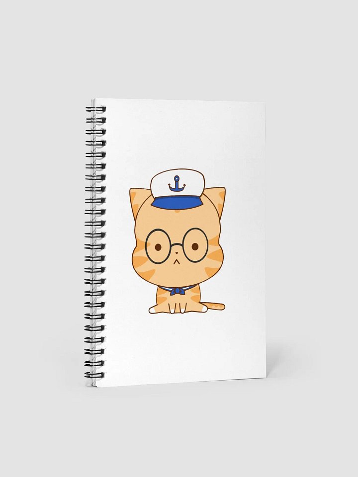 Captain Whiskers: The Nautical Qutie Cat Spiral Notebook product image (1)