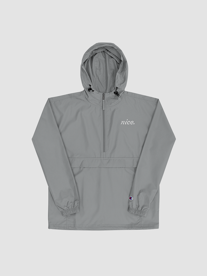 Nice. X Champion Windbreaker (White on Grey) product image (2)