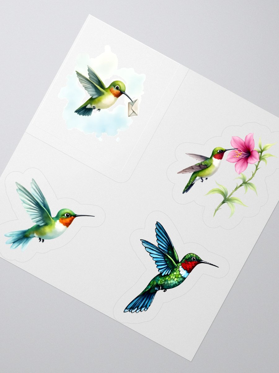 Vibrant Hummingbird Kiss Cut Stickers Set product image (4)