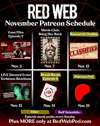 November is upon us! 🍂 That means a new Patreon schedule! Check out the what we've got planned for you this month, Task Force...