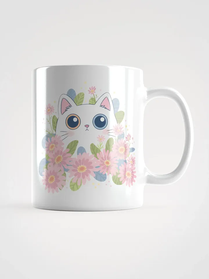 Whimsical Cat and Flowers Mug product image (1)