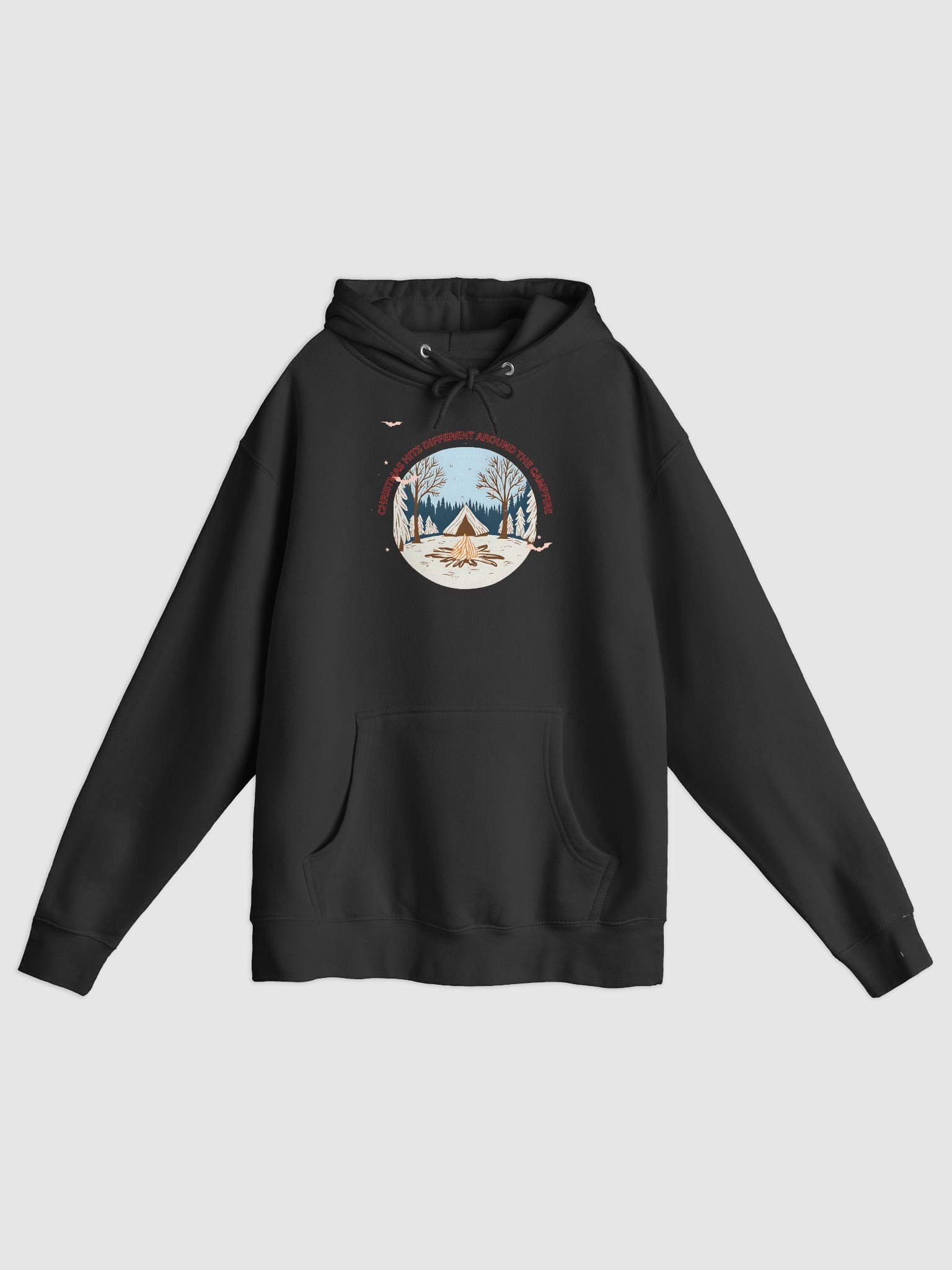 CHRISTMAS HITS DIFFERENT AROUND THE CAMPFIRE HOODIES product image (1)