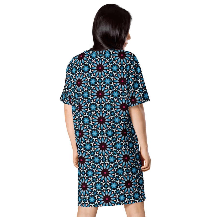 Kaleidoscope Blues T-Shirt Dress product image (2)