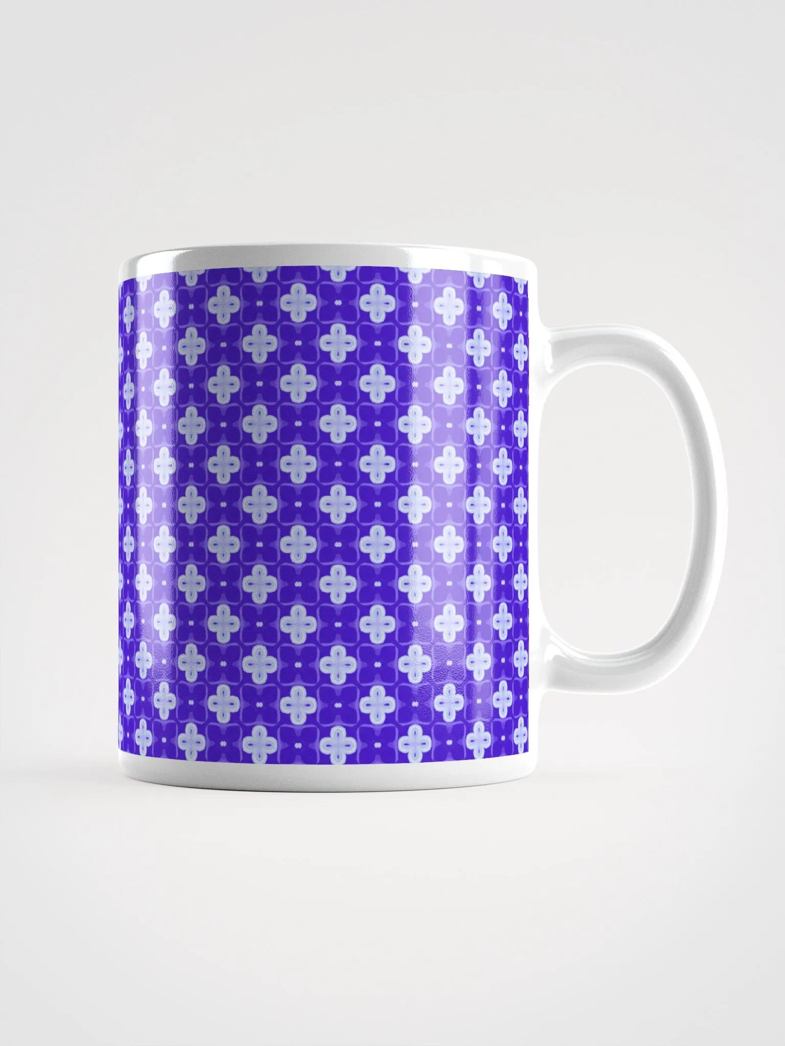 Purple & White Seamless Patterned Ceramic Mug product image (3)