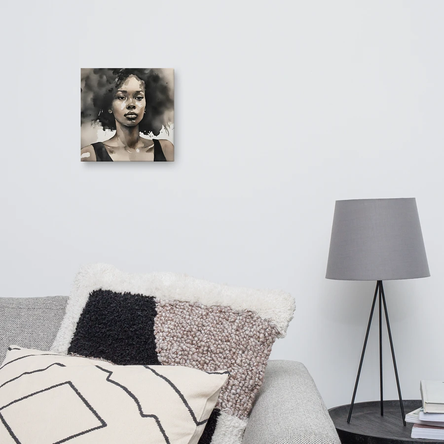 Young Black Woman Watercolour Portrait Wall Art product image (11)