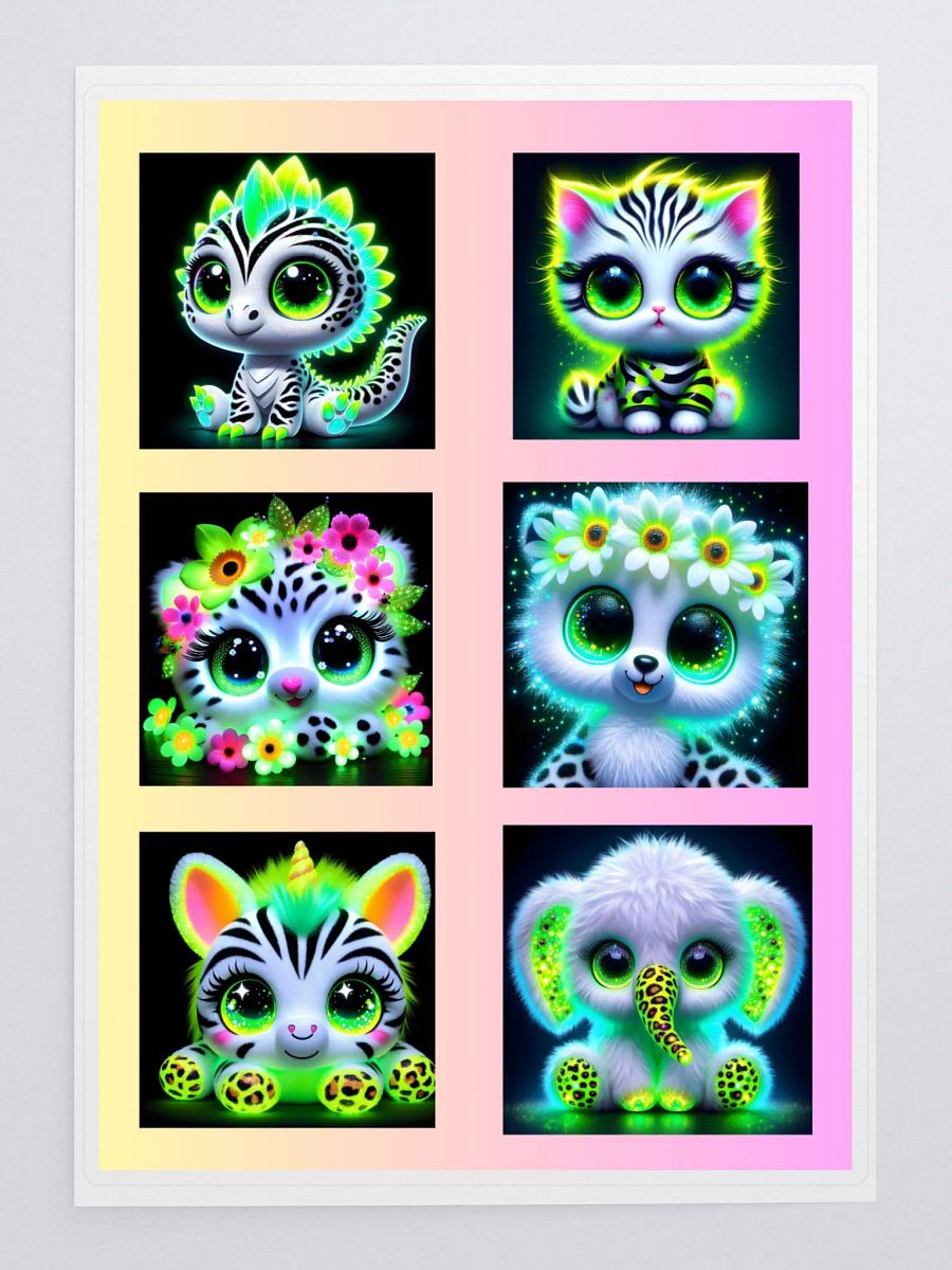 Cute Animal Sticker Sheet of 6 product image (3)