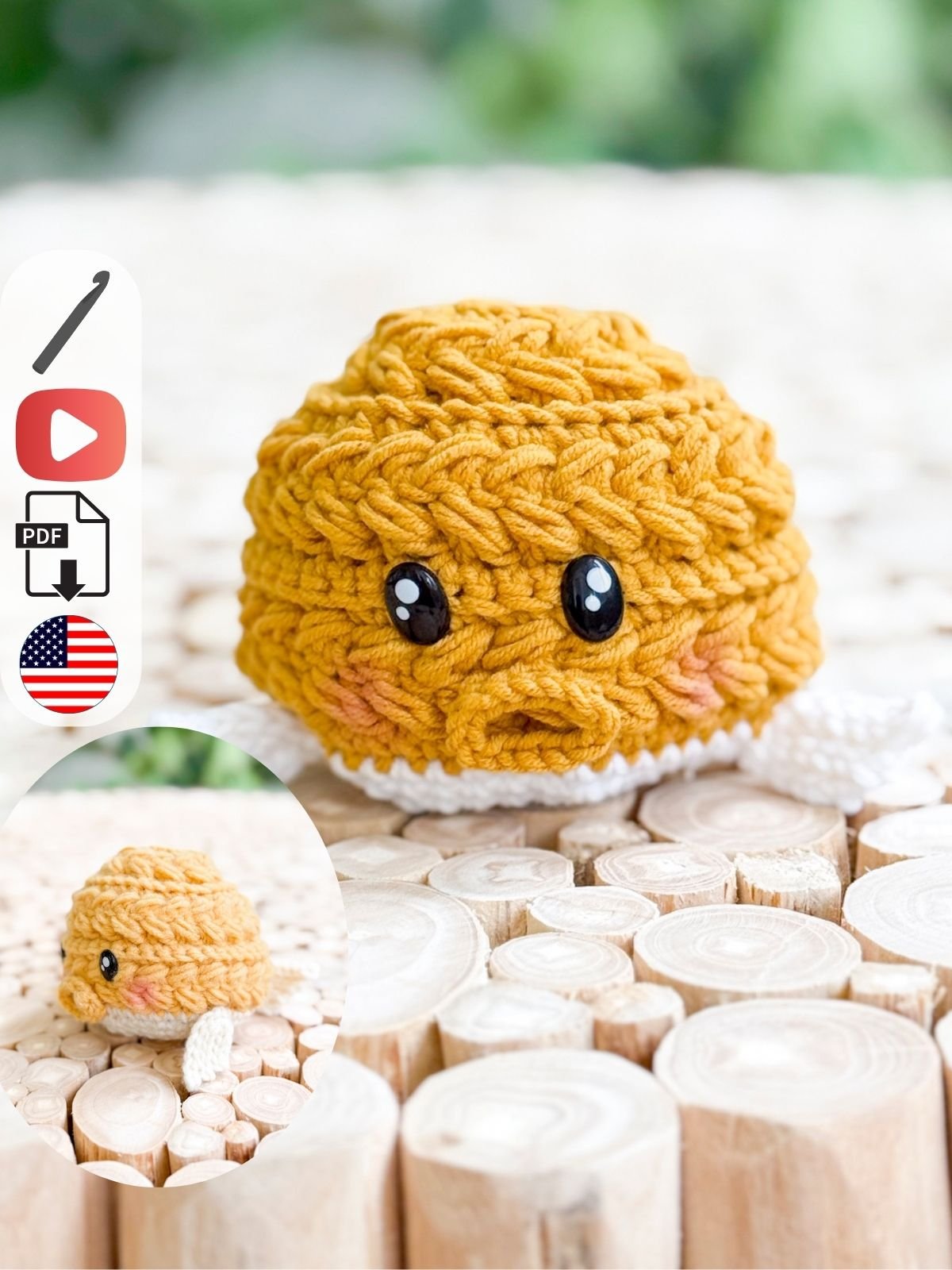 Easy Crochet Pufferfish Pattern | Textured Low-Sew Amigurumi product image (1)