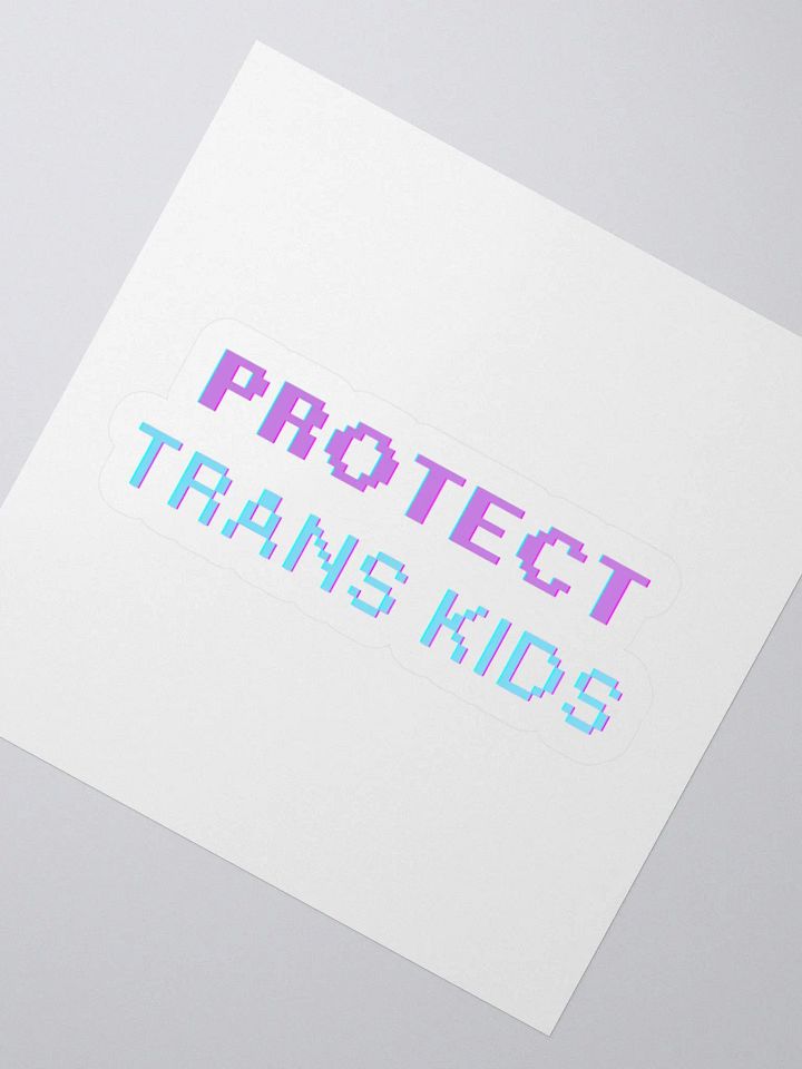 Protect Trans Kids 8bit Sticker product image (2)
