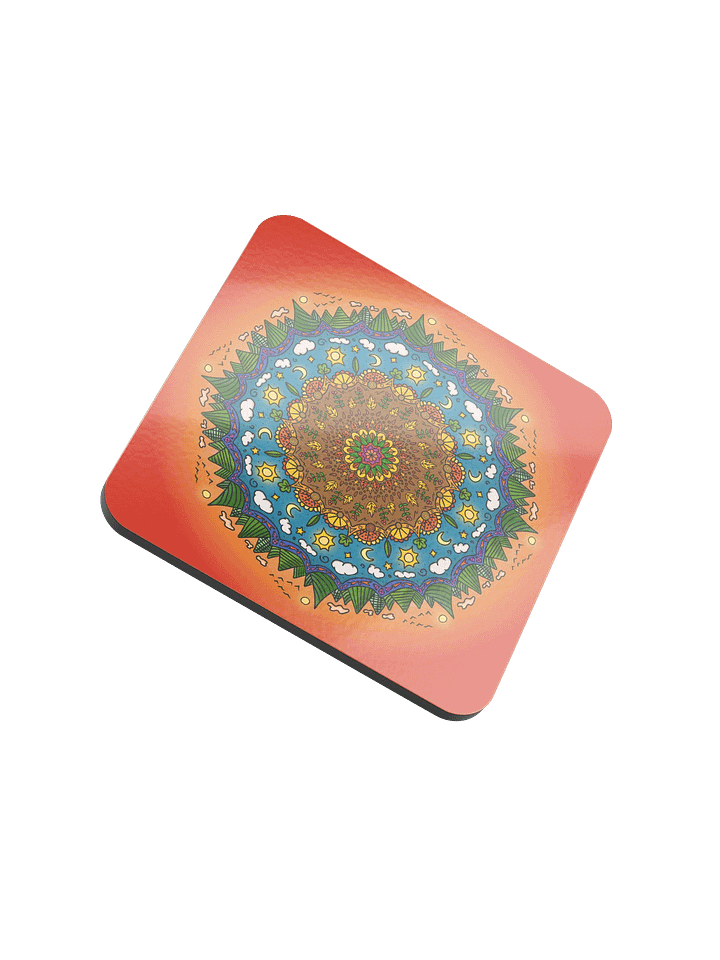 Fall mandala - Glossed Cork Coaster product image (2)