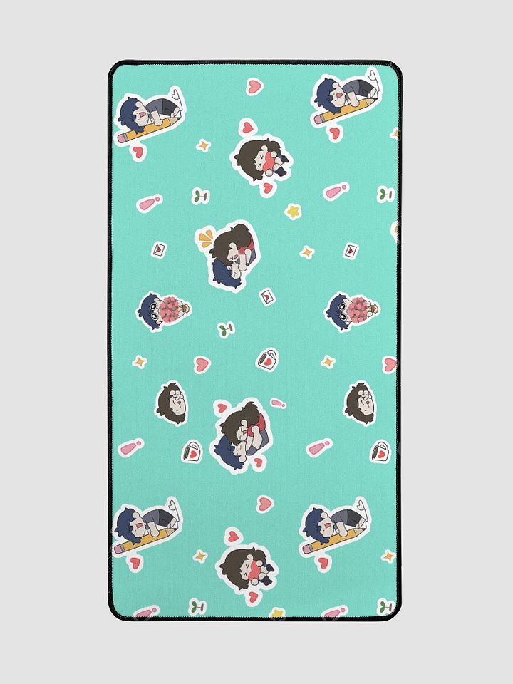 TEAL sticker design Desk Mat 15.5" x 31.5" product image (2)