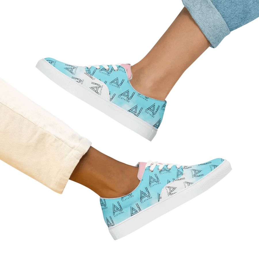 Women's Blue Pink Lace up Shoes product image (10)