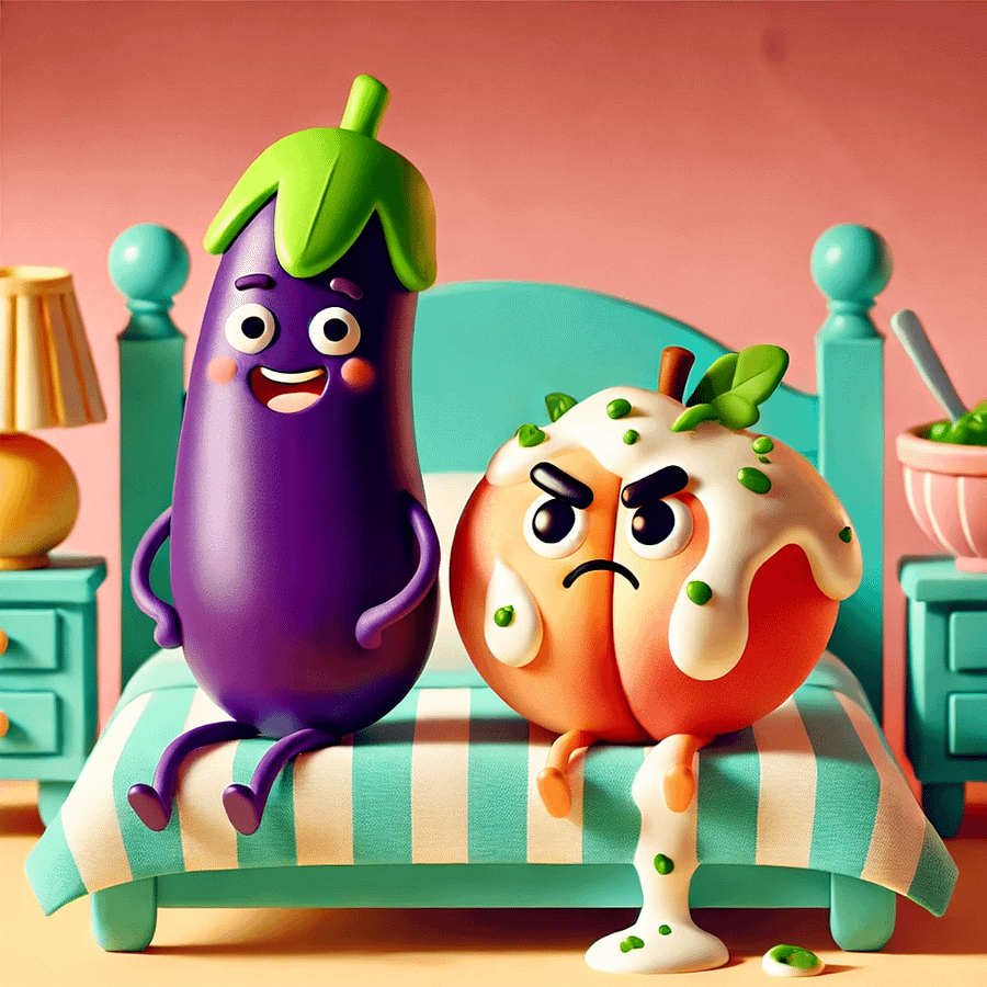 Happy Eggplant Angry Peach Digital Download product image (1)