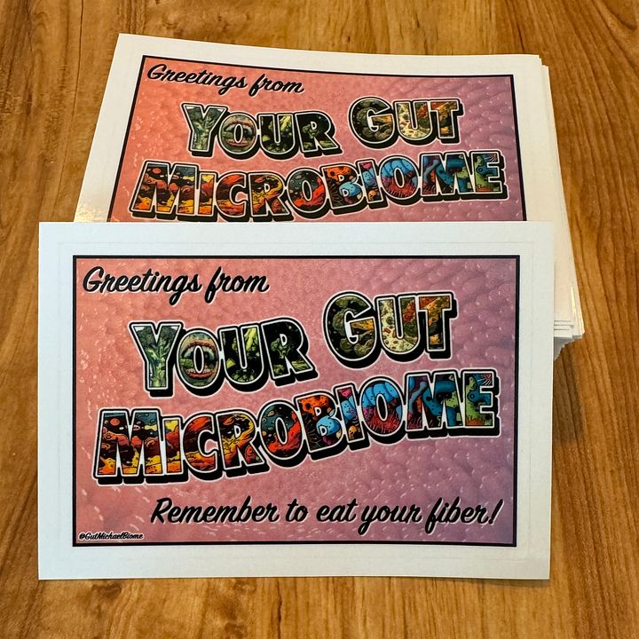 Greetings from your gut microbiome (sticker) product image (1)
