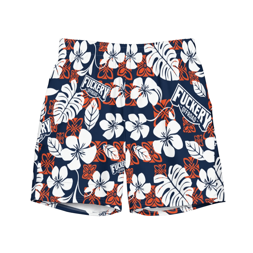 Fuckery Offroad Mens Hawaiian Shorts - Blue/Orange product image (1)