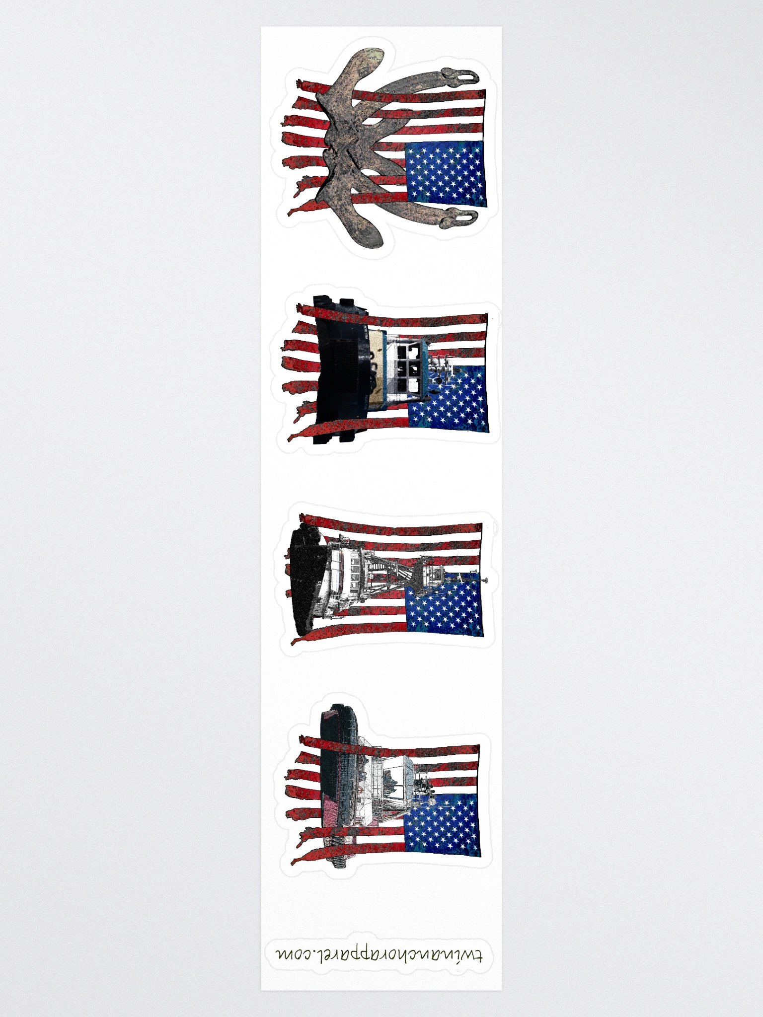 Mix USA Flage Sticker sheet (sheet size 15" x 3.75") Kiss Cut Stickers product image (3)