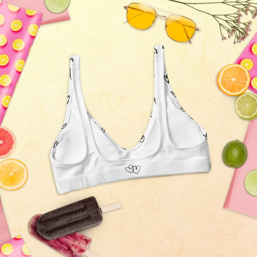Mini Hearts Recycled Bikini Top product image (7)
