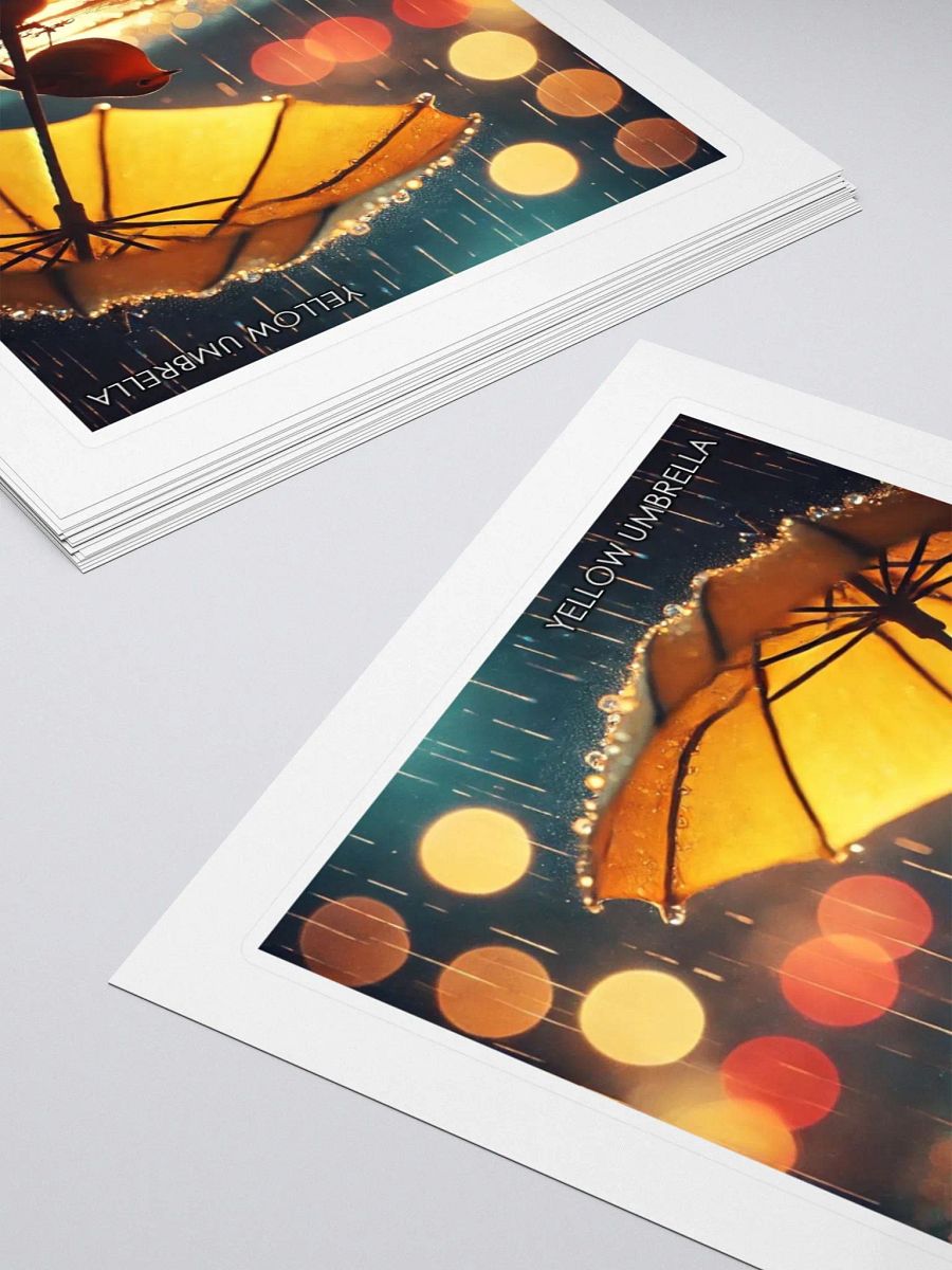 Yellow Umbrella Single Art Sticker product image (4)