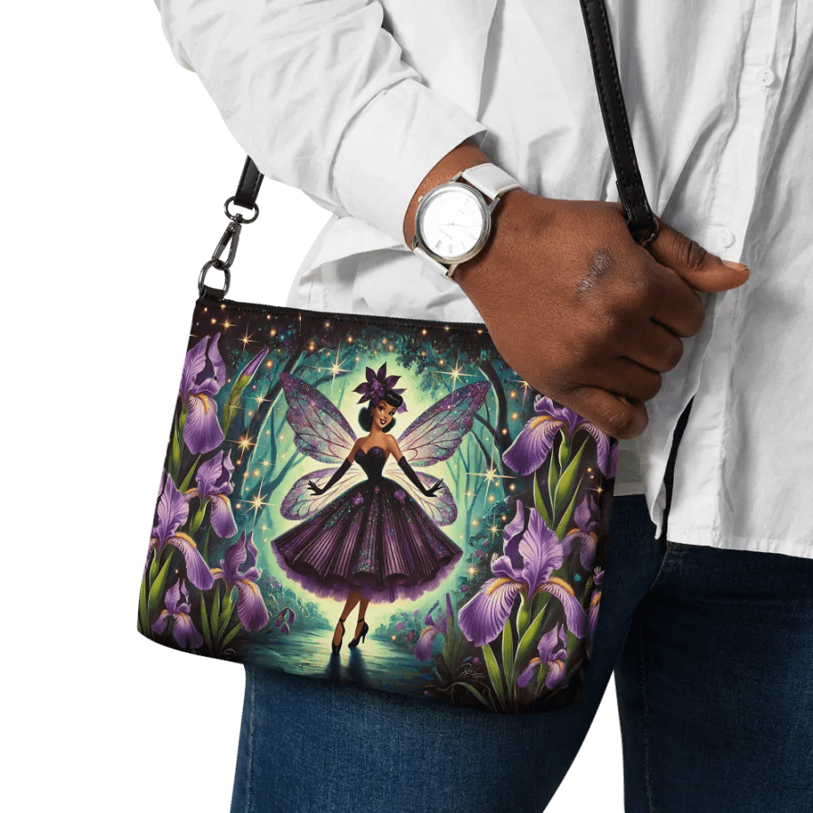Enchanted Purple Iris Fairy Crossbody Bag - Fairytale Purse product image (11)