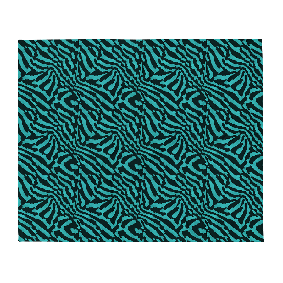 Teal Zebra Blanket product image (1)