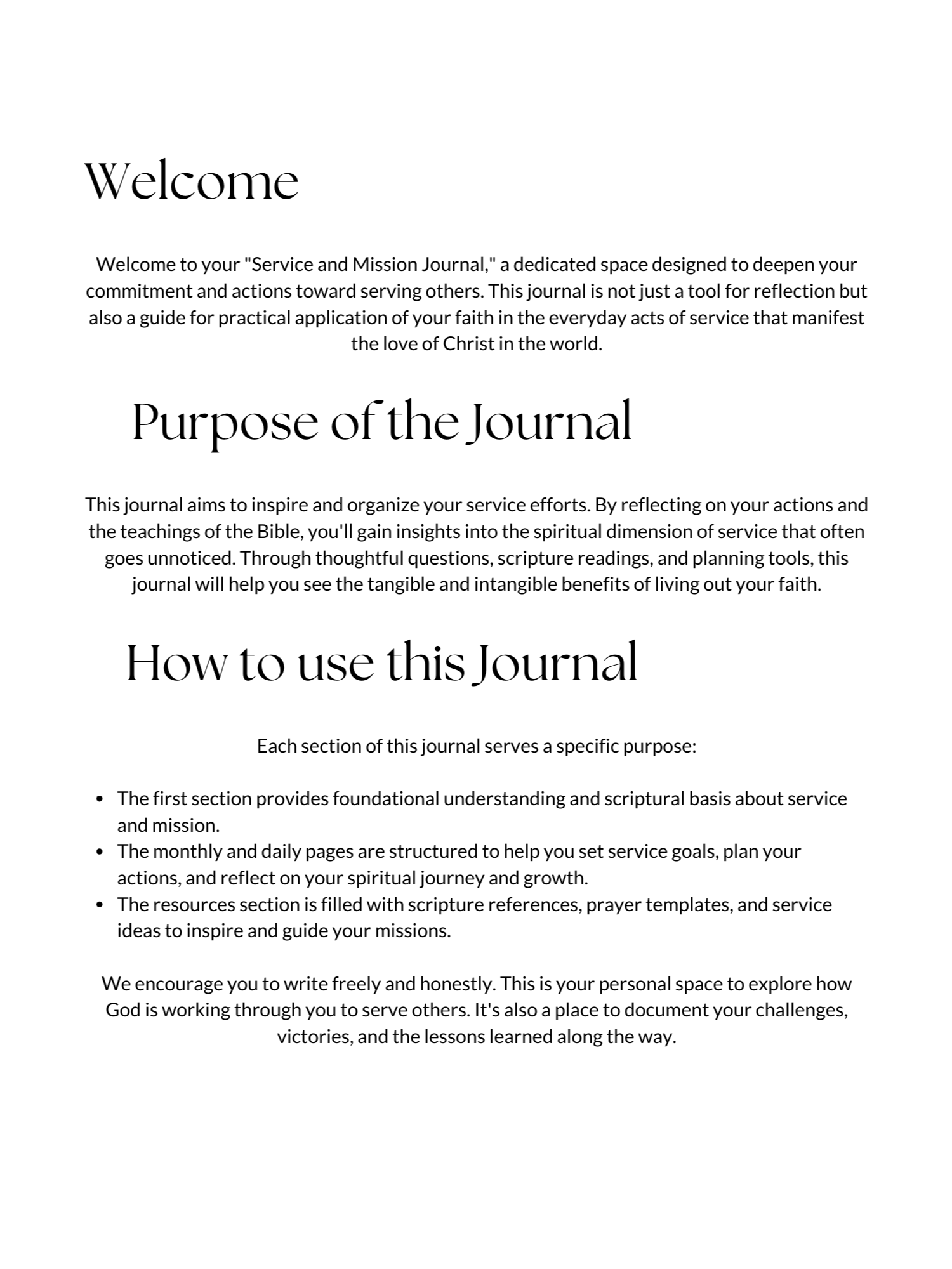 Mission and Service Journal product image (2)