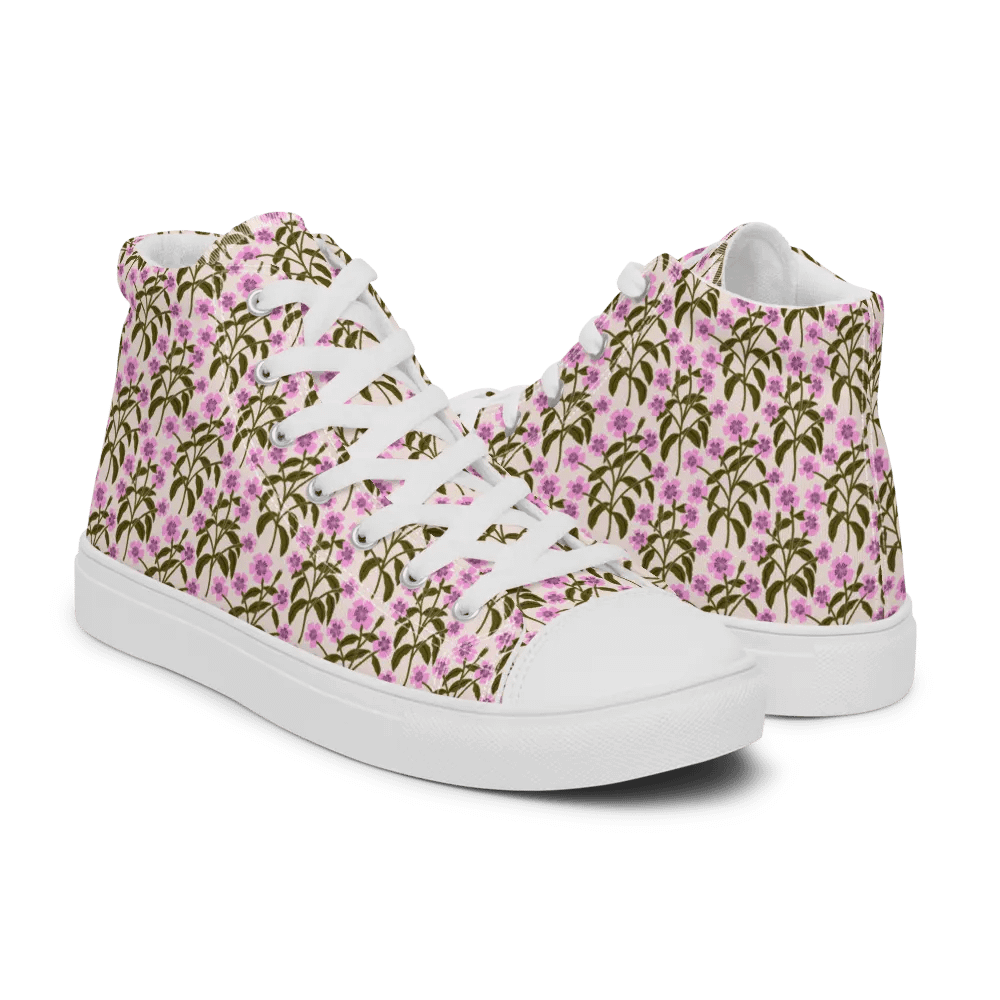 Campion Trails - Pink and Green - Women High Top Canvas Shoes product image (12)