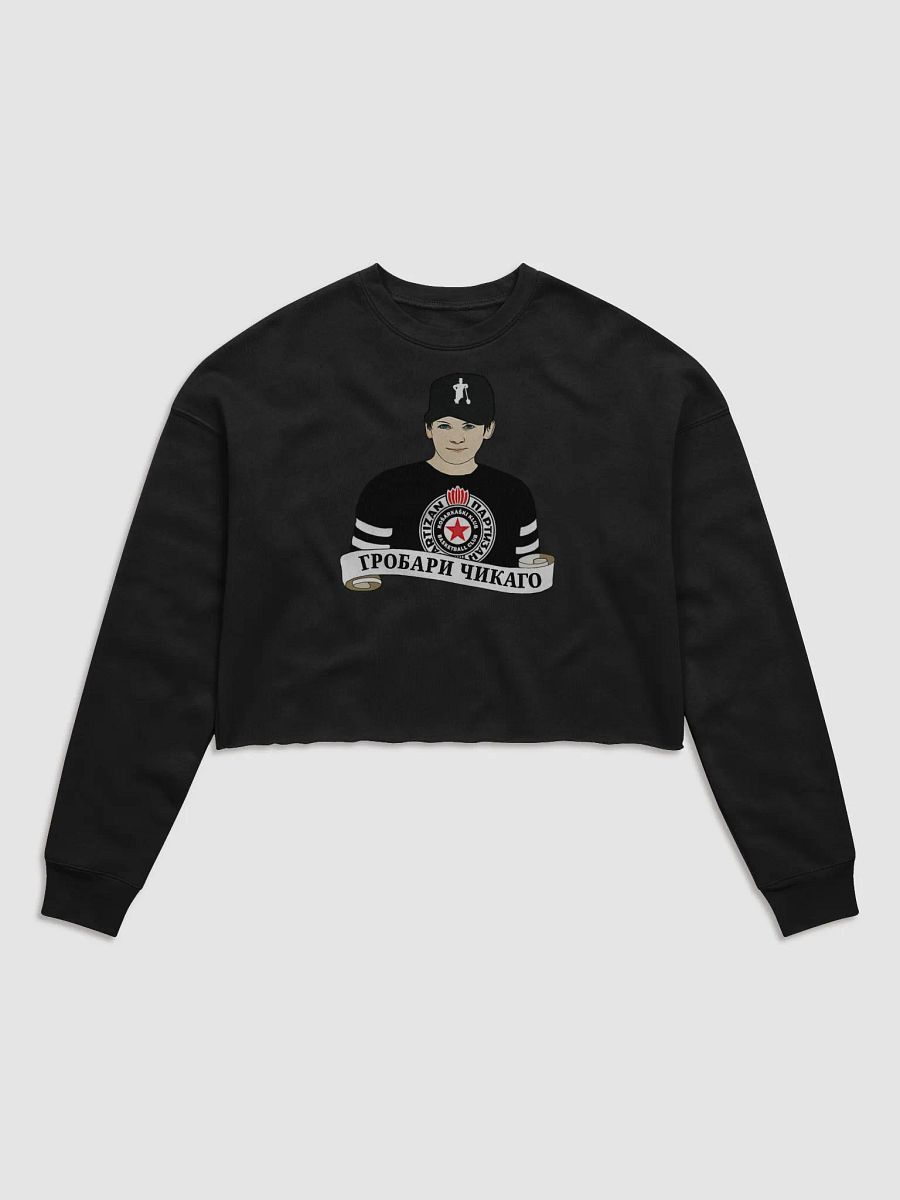 Grobari Čikago KK Partizan Bella+Canvas Women's Fleece Crop Sweatshirt product image (1)