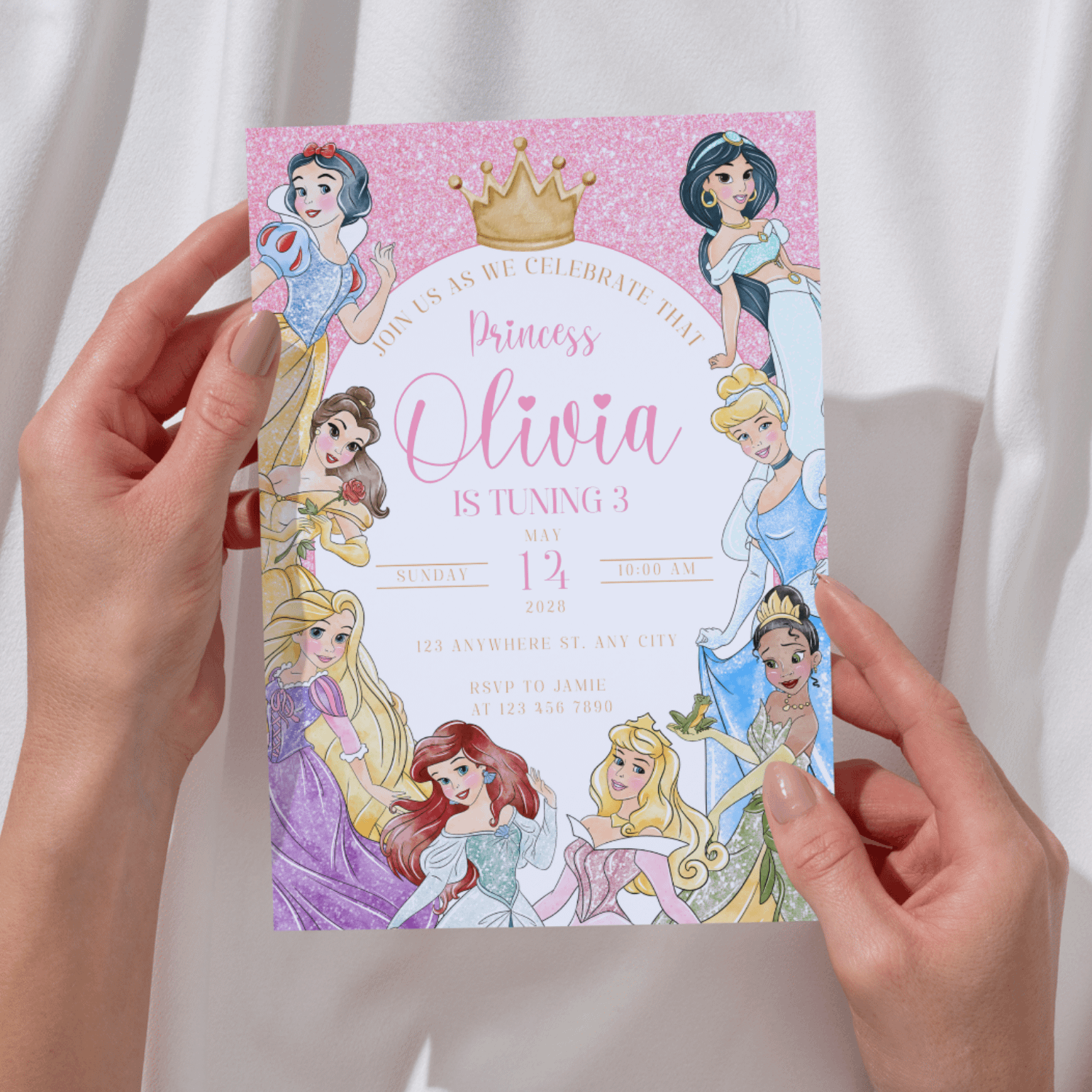 Princess Birthday Invitation – Editable Canva Template product image (8)