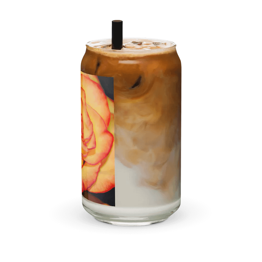 Bright Orange Rose Can Shaped Glass product image (42)
