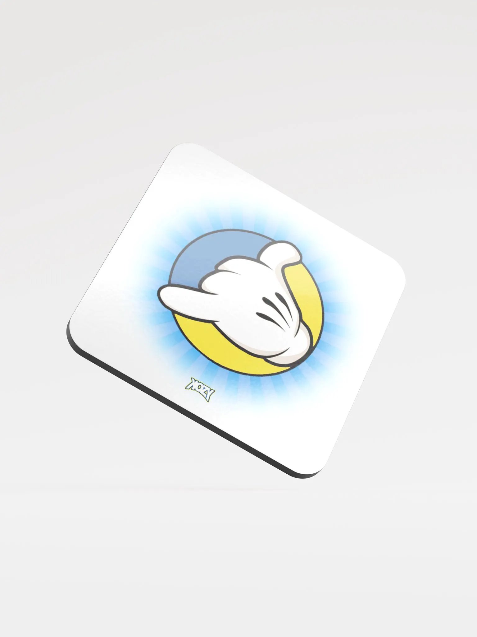 Glassed Cork Coaster (Blue) product image (1)