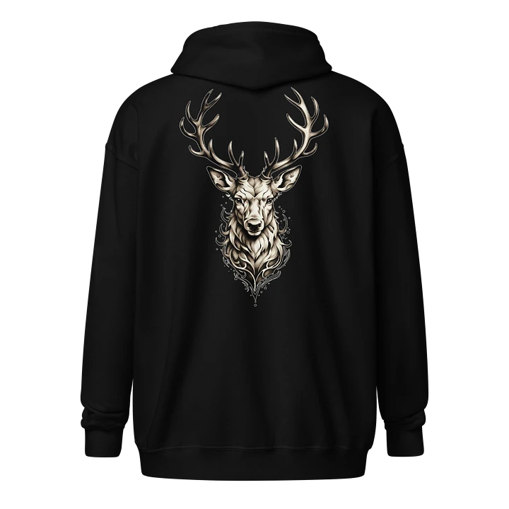 Fierce Stag Back Print zippy hoodie product image (1)