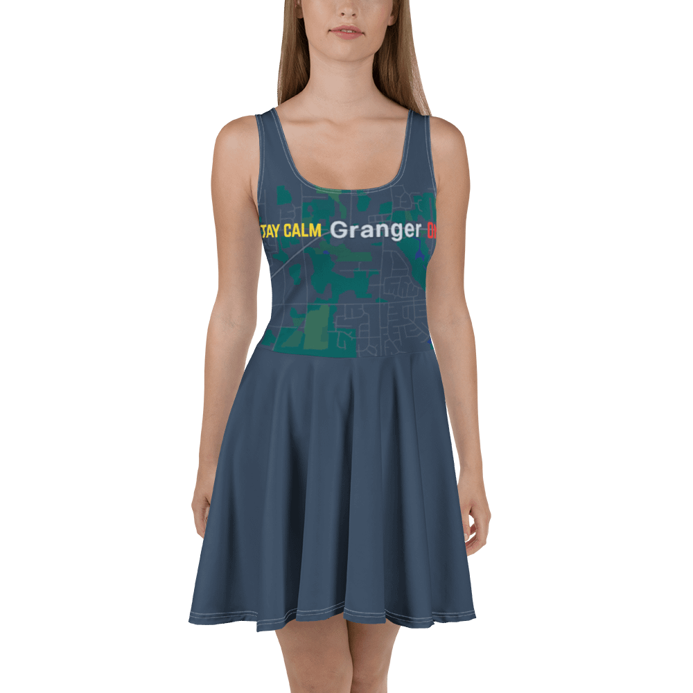 Stay Calm Granger on Granger Street Map Skater Dress product image (2)