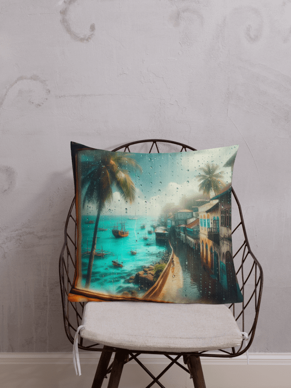 Tropical Vista Premium Pillow | AI Design product image (1)