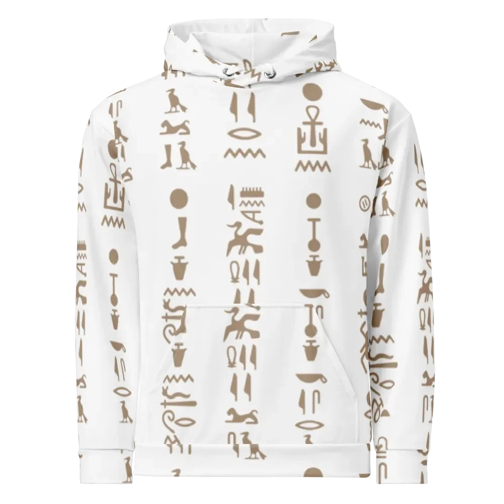 Isis White Hieroglyphs Unisex Hoodie product image (1)