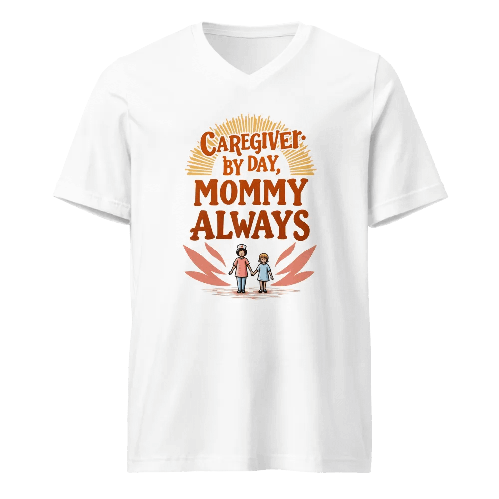 Caregiver By Day, Mommy Always V-Neck Tee product image (5)