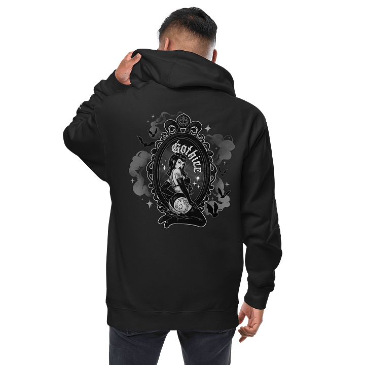 𝖌𝖔𝖙𝖍𝖎𝖈𝖈 fleece zip-up hoodie product image (2)
