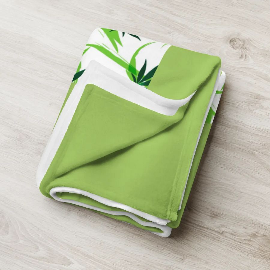 High. Cannabis Leaves Throw Blanket product image (6)