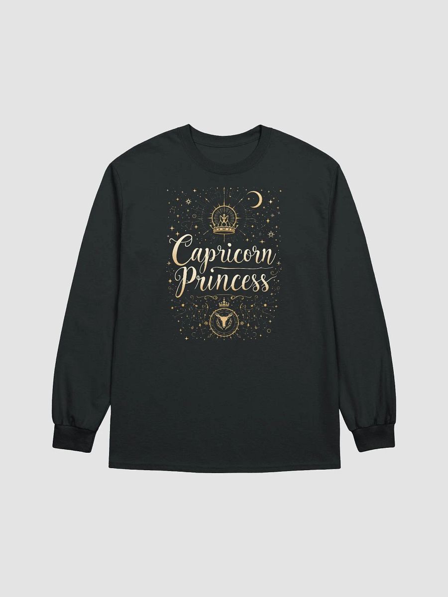 Capricorn Princess Golden Lettering Long Sleeve Tee product image (1)