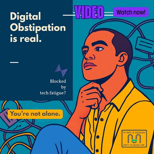 🚨 Digital Obstipation is real.
Coders, creatives, entrepreneurs — ever felt blocked, drained, stuck in the data flow?
Behind ...