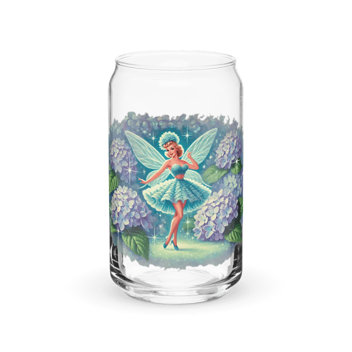 Blue Hydrangea Fairy Can Shaped Glass product image (2)