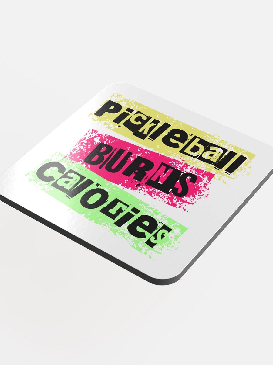 Pickleball Burns Calories Vibrant Coaster product image (1)